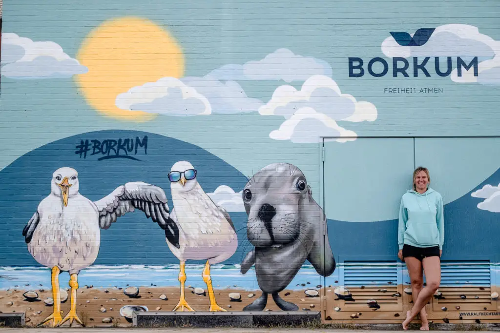 Graffiti auf der Nordseeinsel Borkum bei meinem Sommer-Urlaub als Alleinreisende